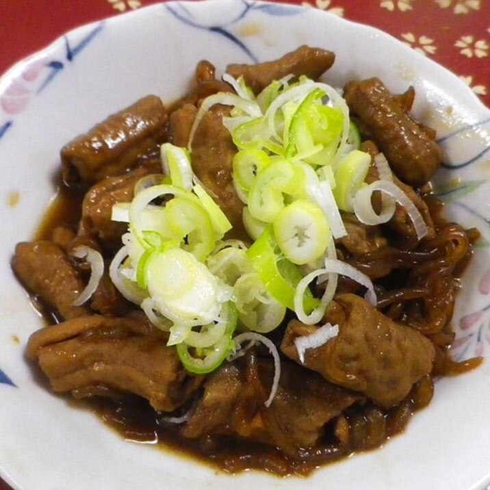 コンニャクモツの甘辛煮